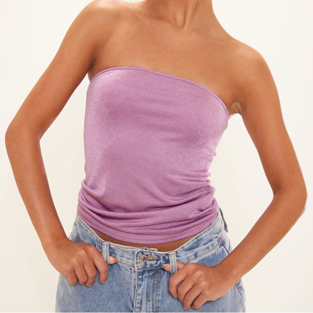 Lilac Sparkle Tube Top.